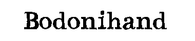 Bodonihand字体
