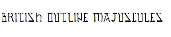 British Outline Majuscules字体