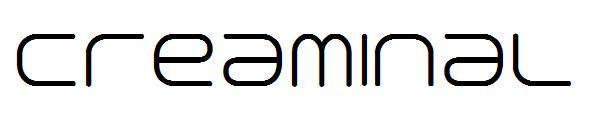 Creaminal字体