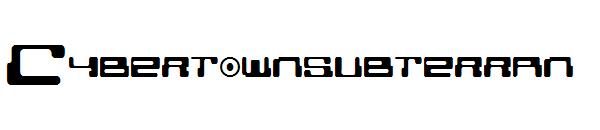 Cybertownsubterran字体