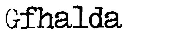 Gfhalda字体
