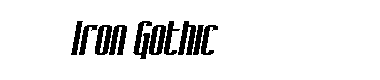 Iron gothic字体