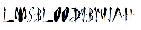 Lmsbloodybrujah字体