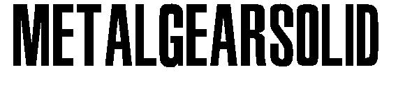 Metalgearsolid字体