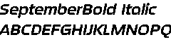 SeptemberBold Italic字体