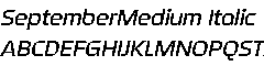 SeptemberMedium Italic字体