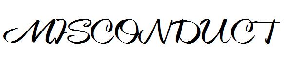 MISCONDUCT字体