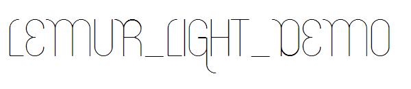 lemur_light_DEMO字体