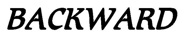 BACKWARD字体