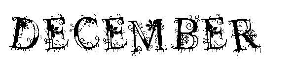 december字体