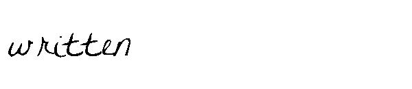 written字体