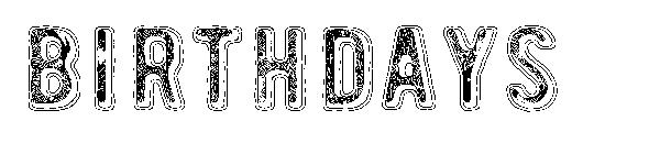 Birthdays字体