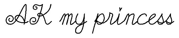 AK my princess字体