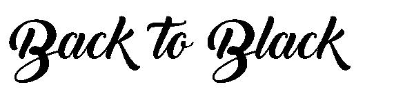 Back to Black 字体