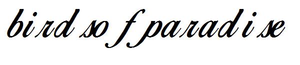 birdsofparadise字体