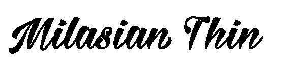 Milasian Thin字体