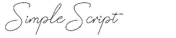 SimpleScript字体
