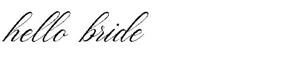 hello bride字体