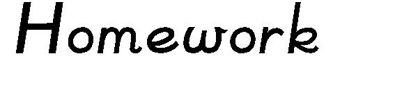Homework字体