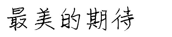 最美的期待字体