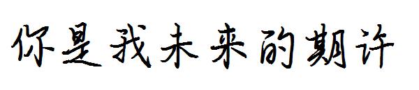 你是我未来的期许字体