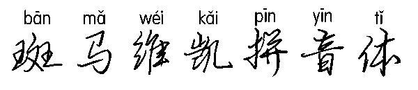 斑马维凯拼音体字体
