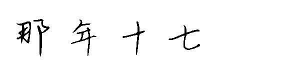 那年十七字体
