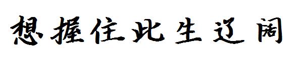 想握住此生辽阔字体