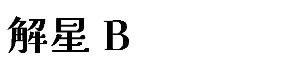 解星 B字体