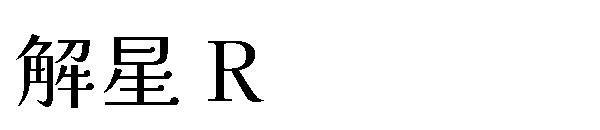 解星 R字体