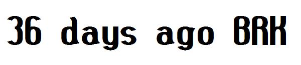 36 days ago BRK字体