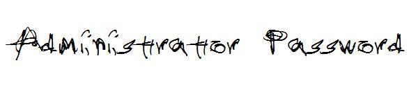 Administrator Password字体
