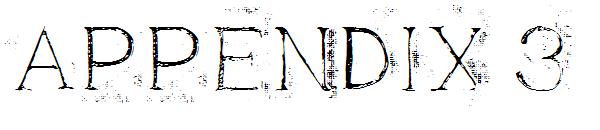 Appendix 3字体