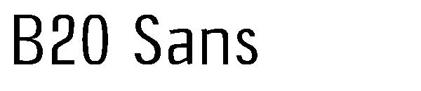 B20 Sans字体