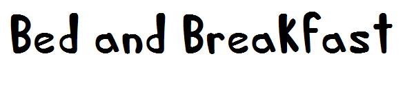 Bed and Breakfast字体