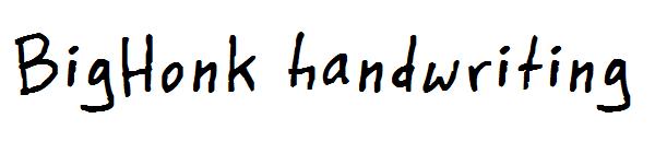 BigHonk handwriting字体