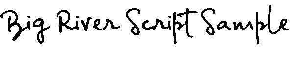 Big River Script Sample字体