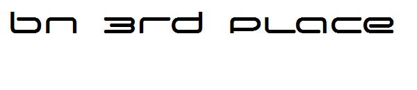 BN 3rd Place字体