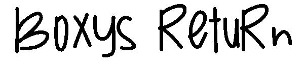 Boxys Return字体