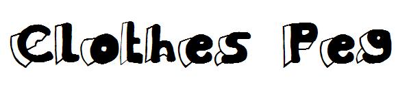 Clothes Peg字体