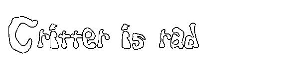 Critter is rad字体