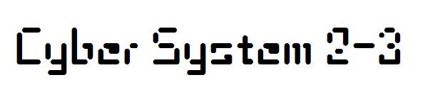 Cyber System 2-3字体