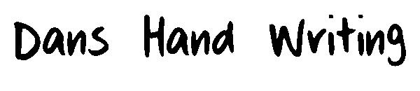Dans Hand Writing字体