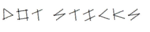 Dot Sticks字体