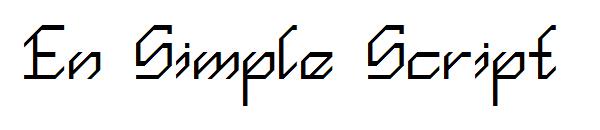 En Simple Script字体