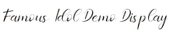 Famous Idol Demo Display字体