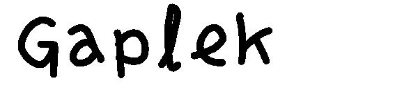 Gaplek字体