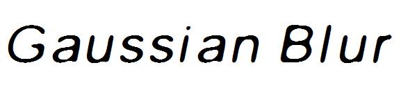 Gaussian Blur字体