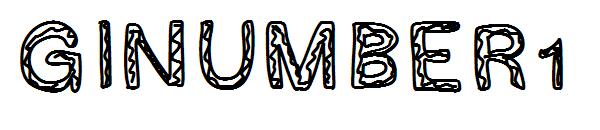 Ginumber1字体