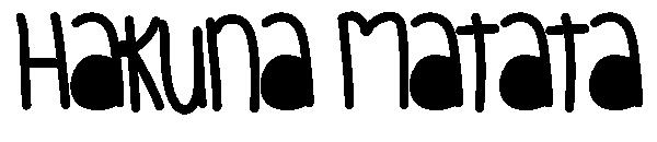Hakuna Matata字体